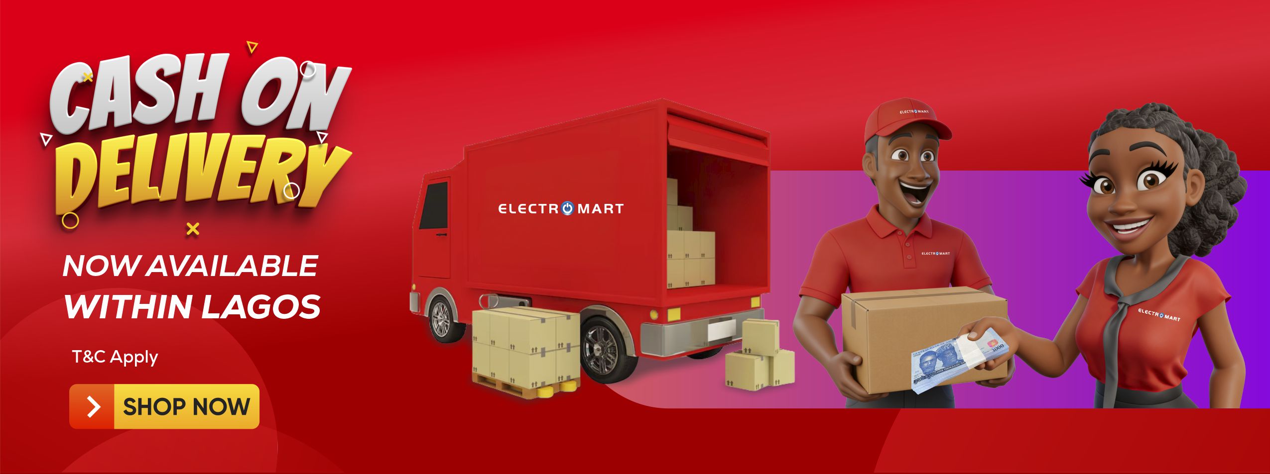 Electromart CASH-ON-DELIVERY Website Banner